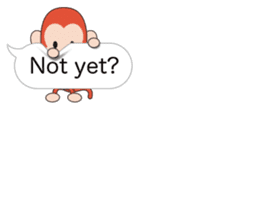 Speech balloon monkey sticker #10571570