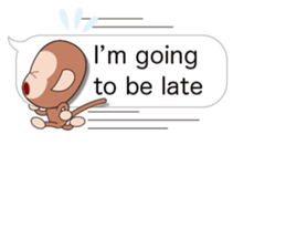 Speech balloon monkey sticker #10571571