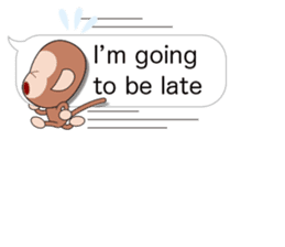 Speech balloon monkey sticker #10571571