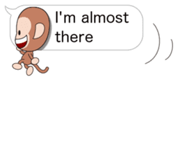 Speech balloon monkey sticker #10571572