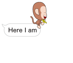 Speech balloon monkey sticker #10571573