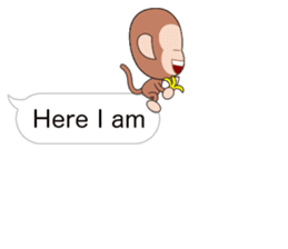 Speech balloon monkey sticker #10571573