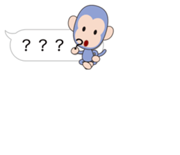 Speech balloon monkey sticker #10571575