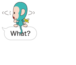 Speech balloon monkey sticker #10571576