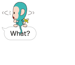 Speech balloon monkey sticker #10571576