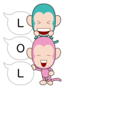Speech balloon monkey sticker #10571577