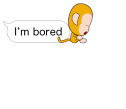 Speech balloon monkey sticker #10571578