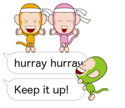 Speech balloon monkey sticker #10571579