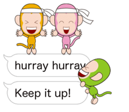 Speech balloon monkey sticker #10571579