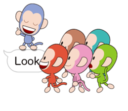 Speech balloon monkey sticker #10571580