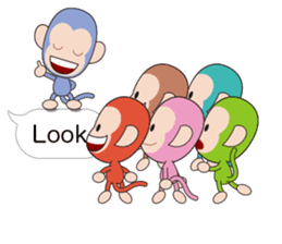 Speech balloon monkey sticker #10571580