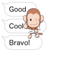 Speech balloon monkey sticker #10571581