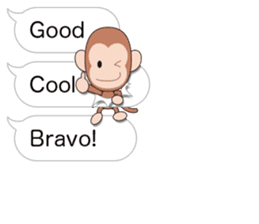Speech balloon monkey sticker #10571581
