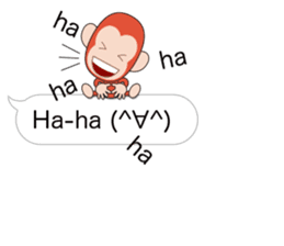 Speech balloon monkey sticker #10571582