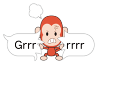 Speech balloon monkey sticker #10571584