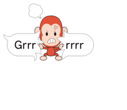 Speech balloon monkey sticker #10571584