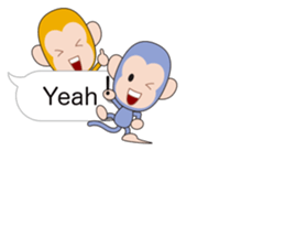 Speech balloon monkey sticker #10571588
