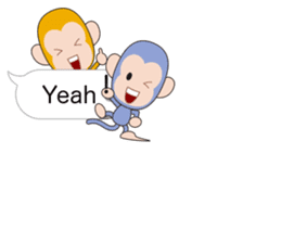 Speech balloon monkey sticker #10571588