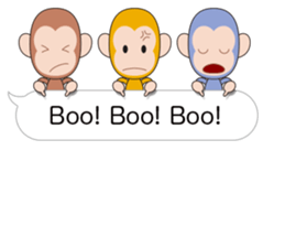 Speech balloon monkey sticker #10571589