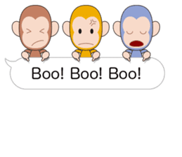Speech balloon monkey sticker #10571589