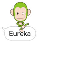 Speech balloon monkey sticker #10571590