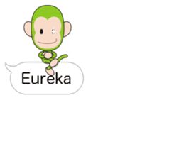 Speech balloon monkey sticker #10571590