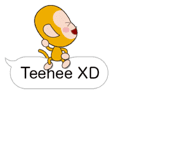 Speech balloon monkey sticker #10571592