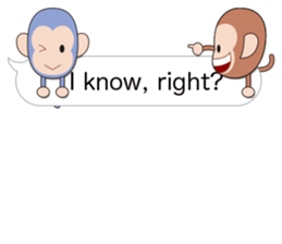 Speech balloon monkey sticker #10571594
