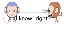 Speech balloon monkey sticker #10571594