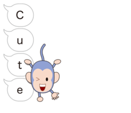 Speech balloon monkey sticker #10571596