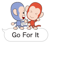 Speech balloon monkey sticker #10571597