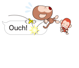 Speech balloon monkey sticker #10571598