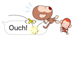 Speech balloon monkey sticker #10571598