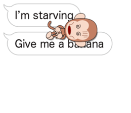 Speech balloon monkey sticker #10571599