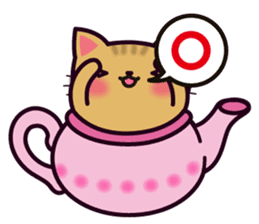 Tea Pot Cats Vol.2 -TORA- by RURU sticker #10572280