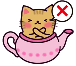 Tea Pot Cats Vol.2 -TORA- by RURU sticker #10572281