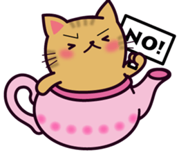 Tea Pot Cats Vol.2 -TORA- by RURU sticker #10572283