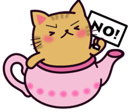 Tea Pot Cats Vol.2 -TORA- by RURU sticker #10572283