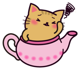 Tea Pot Cats Vol.2 -TORA- by RURU sticker #10572285