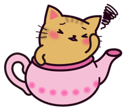 Tea Pot Cats Vol.2 -TORA- by RURU sticker #10572285