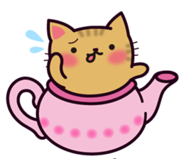 Tea Pot Cats Vol.2 -TORA- by RURU sticker #10572287