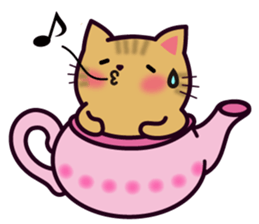Tea Pot Cats Vol.2 -TORA- by RURU sticker #10572288