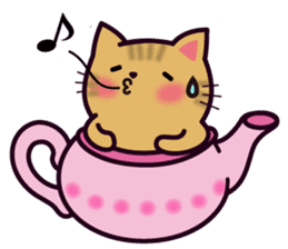 Tea Pot Cats Vol.2 -TORA- by RURU sticker #10572288