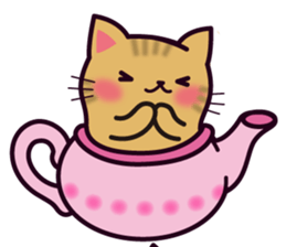 Tea Pot Cats Vol.2 -TORA- by RURU sticker #10572289