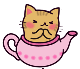 Tea Pot Cats Vol.2 -TORA- by RURU sticker #10572289