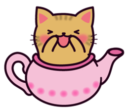 Tea Pot Cats Vol.2 -TORA- by RURU sticker #10572291