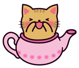Tea Pot Cats Vol.2 -TORA- by RURU sticker #10572291