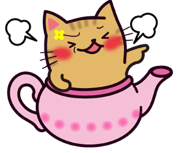 Tea Pot Cats Vol.2 -TORA- by RURU sticker #10572292