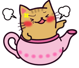 Tea Pot Cats Vol.2 -TORA- by RURU sticker #10572292