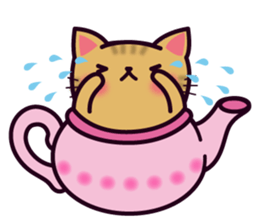 Tea Pot Cats Vol.2 -TORA- by RURU sticker #10572293
